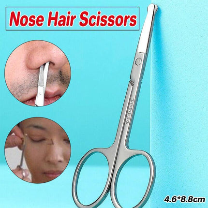 Korean Made Nose Hair Remover Stainless Steel Scissors Trimmer Safety Clipper - Aimall