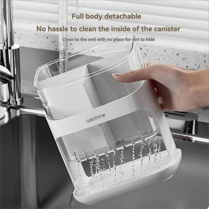 Wall Mounted Kitchen Chopsticks Storage Rack Drain Basket Holder Organizer Box