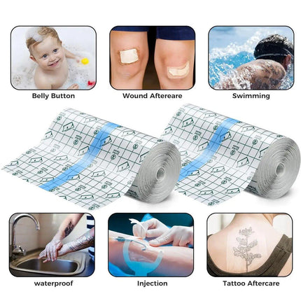 Waterproof PU Film Adhesive Tape Transparent High Stickiness Cuttable Bandage