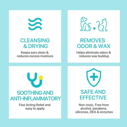 Pet Ear Cleaner Powder for Dogs Cats Grooming Odor Remover Fresh Ear Wash