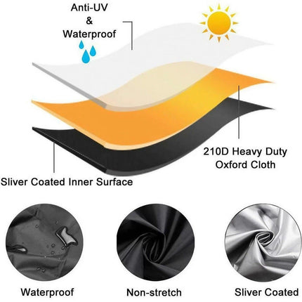 Universal Waterproof UV Lawn Mower Cover 193*64*112cm Rain Protection - Aimall