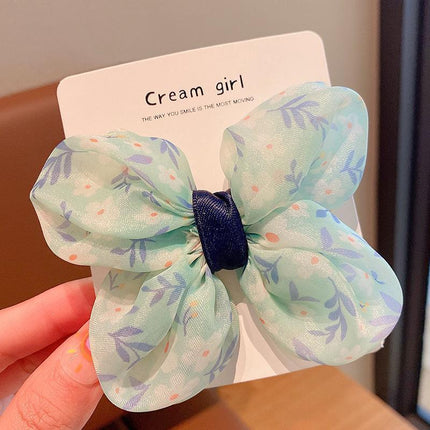Cute Bow School Hairclips Mesh Yarn Hair Accessories Bow Girl Kids Party Gift - Aimall
