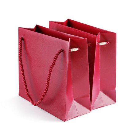 10PCS Red Tote Bags Durable Reusable Shopping Bags for Groceries and Gifts