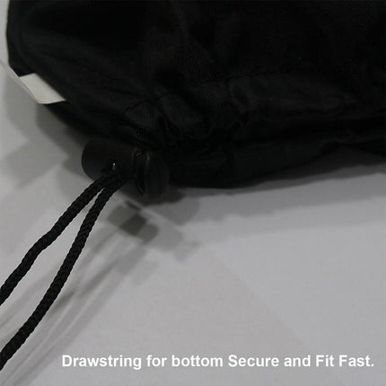 210D Outdoor Round Fire Pit Cover Garden BBQ Grill Bucket Pritector Waterproof - Aimall