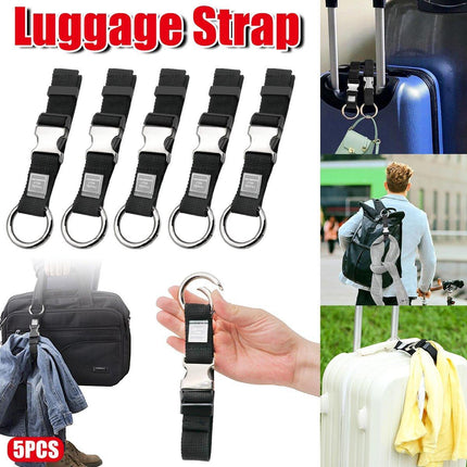 5PCS Luggage Anti Theft Multi-role Metal Buckle Hook Load Bearing Suitcase Strap