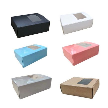 50X Soap Packaging Boxes Paper Box Kraft Window Rectangular