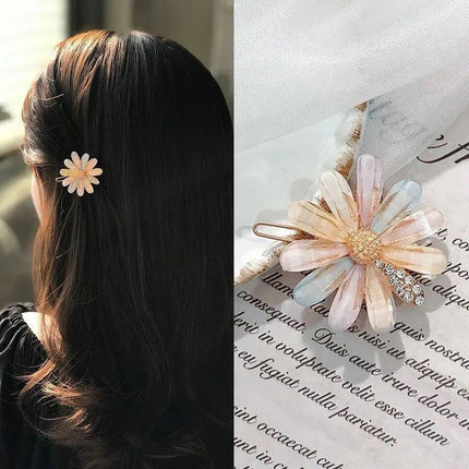 Women Girls Hair Clip Rhinestone Crystal Hairpin Barrette Slide Clips Grip Gift - Aimall