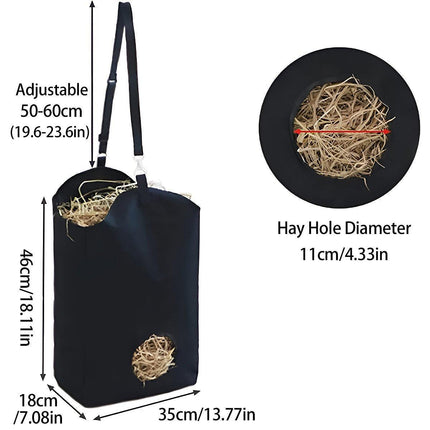 Horse Slow Feed Hay Bag Hole Durable Sack Reduces Waste Outdoor Use