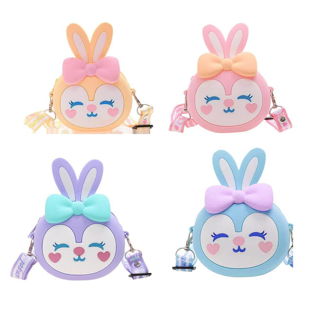 Kids Girls Cute Mini Crossbody Bag Silicone Coin Purse Shoulder Bag Wallets Gift - Aimall