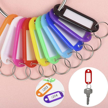 50pcs Colourful Boxed Key Tags Luggage ID Marker Labels Organiser Tag Holder