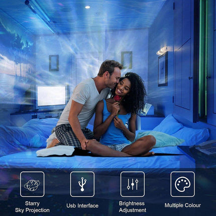 Water Ripple Atmosphere Lamp Square Table Lamp For Bedroom Bed Head Lighting