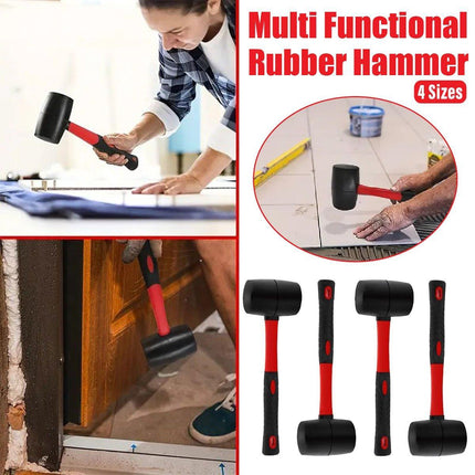 4Sizes Multifunctional Rubber Plastic Hammer Wood Floor Mallet Tool Small Hammer