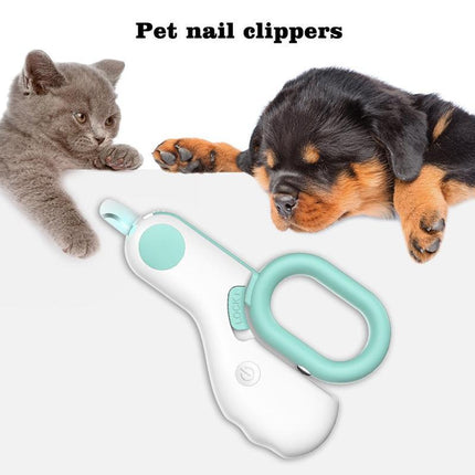 Pet Cat Dog Nail Toe Claw Clippers Scissors Trimmer Grooming Tool with LED Light - Aimall