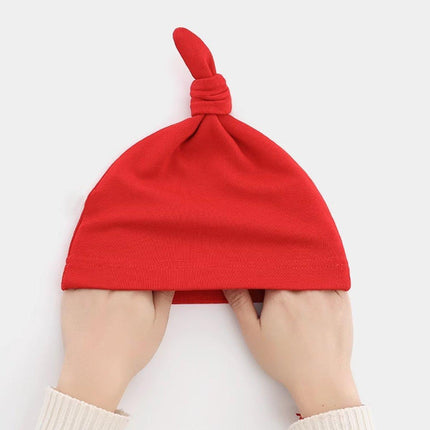 3PCS Baby Knot Hats Soft Cotton Toddler Caps Multicolor Newborn Beanie Pull Cap