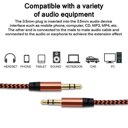 AUX Cable 3.5mm Stereo Audio Input Extension Male to Male Auxiliary Car Cord Aimall