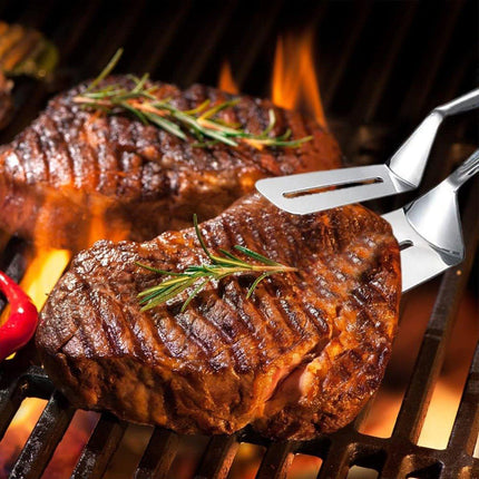4pcs Stainless Steel Steak Clips Frying Spatula Multifunctional Kitchen Tools