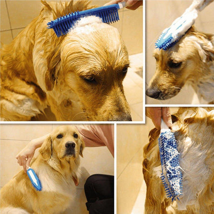 3PCS Pet Hair Remove Brush Car Detailing Brush Portable Dog Rubber Massage Brush