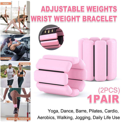 2PCS Adjustable Ankle Weights Wrist Weight Bracelet Fitness Equipment Training