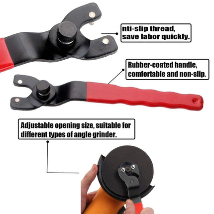 Adjustable Pin Wrench 10-40mm Angle Grinder Universal Nut Spanner Red New - Aimall