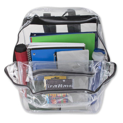 Waterproof Transparent Backpack Double Shoulder Large Capacity School Travel Bag