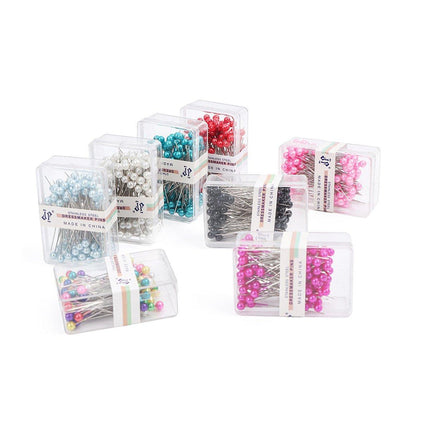 9Boxs Multicolor Pearl Head Pins Sewing Craft Needles for Cross Stitch Quilting