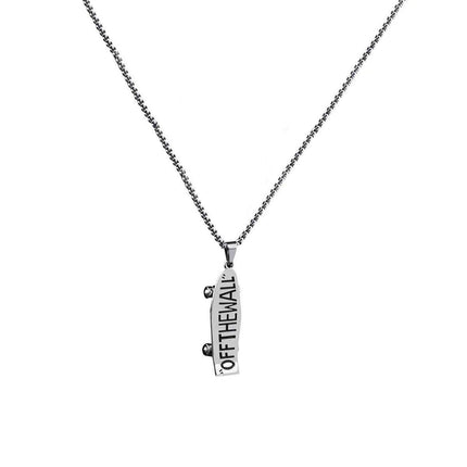 Hip-Hop Titanium Steel Pendant Necklace Letter Scooter Design Sweater Chain