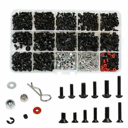 500PCS/Set RC Screws Box Repair Tool Kit for 1/10 HSP RC Car DIY Accessories - Aimall