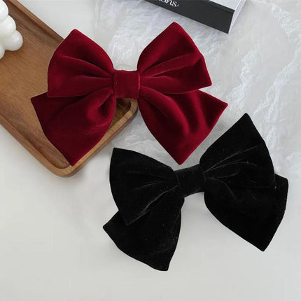 Ornaments Korean Style Hair Clip Hair Clip Women Hair Pins Velvet Bow Barrettes - Aimall