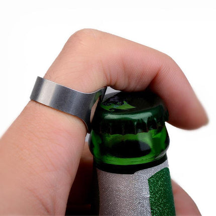 New Stainless Steel Bottle Opener Ring Super Cool Novelty Gift Idea Bottle opener - Aimall