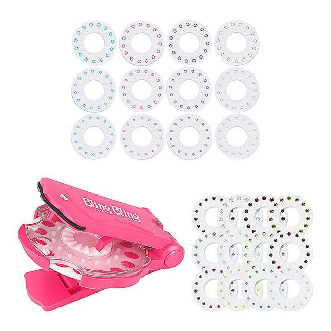 Diamond Hair Sparkle Stapler Machine Tools Kit Gems for Shirt Decor Girls - Aimall