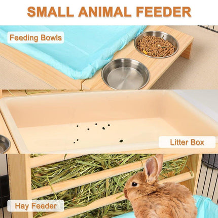 Rabbit Feeder Box Small Animal Feeder for Pet Feeding Storage Home Use Durable