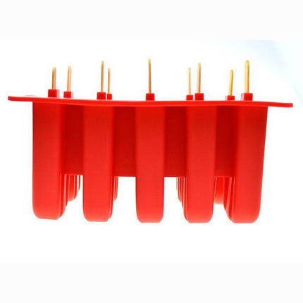 Silicone Ice Mould Cream Block Molds icy Pole Jelly Pop Popsicle Maker 10 Frozen - Aimall