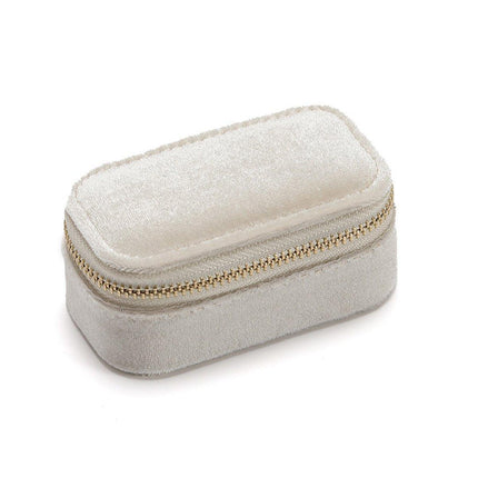 Velvet Mini Travel Jewelry Storage Box Portable Organizer Ring Earring Holder