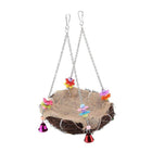 Bird Parrot Swing Stand Rattan Nest Hanging Basket Chew Toy for Small Medium Pet