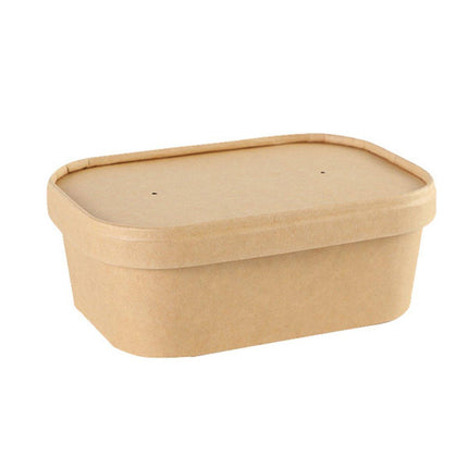 50pcs Kraft Lunch Boxes Picnic Bento Light Lunch Boxes Eco Friendly Containers