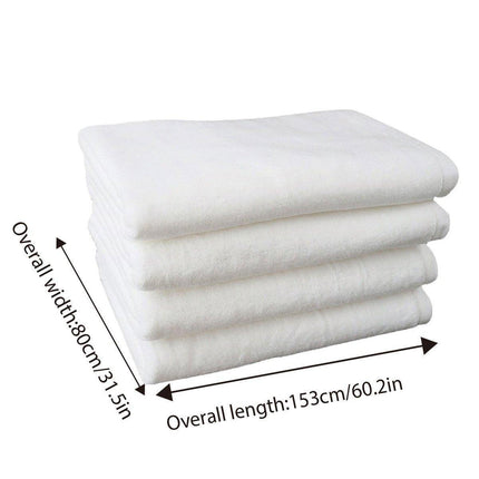 6pcs White Hotel Bath Towels Soft Absorbent Towels for Bathroom Spa Guesthouse