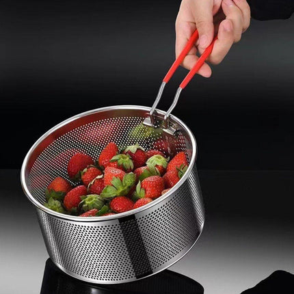 18cm Stainless Steel Frying Basket Oil Drain Basket Deep Frying Net for Cooking