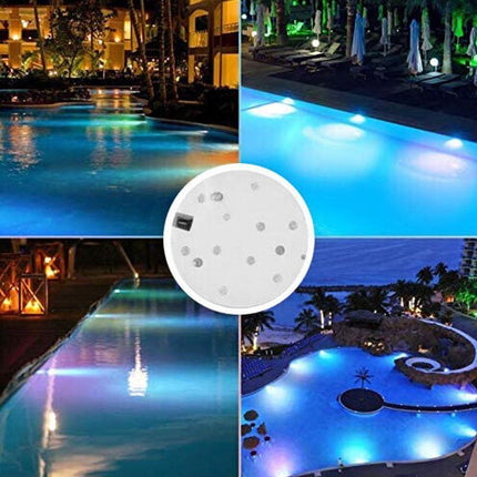 Underwater Waterproof RGB LED Lights Submersible Aquarium Pool Pond Lamp Remote - Aimall