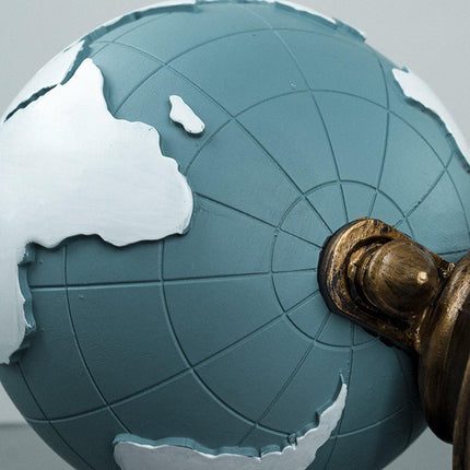 Globe Pen Holder Ornament Desktop Organizer Room Decoration Office Storage Stand