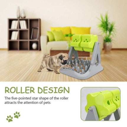 Roller Type Leaky Slow Food Toy Automatic Feeders for Dogs Interactive Playtime