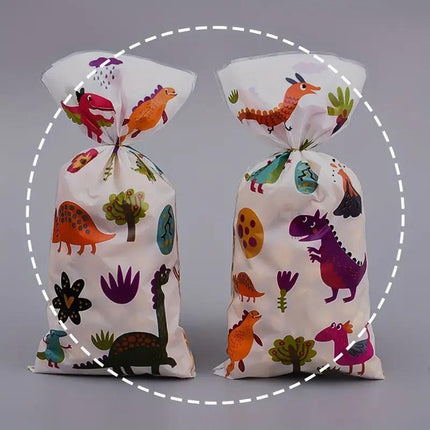 150pcs Dinosaur Candy Bags Flat Gift Pouches for Party Favors and Cute Packaging