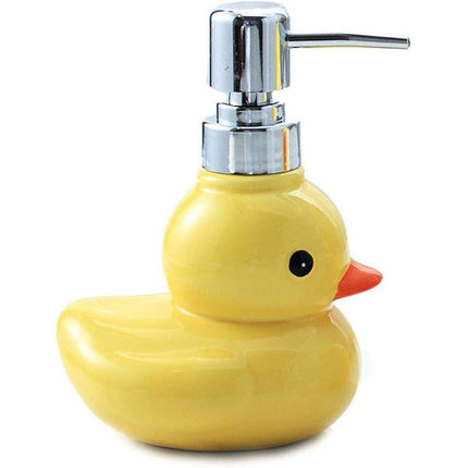 Cartoon Yellow Duck Ceramic Hand Sanitizer Lotion Bottle Press Dispenser Pump