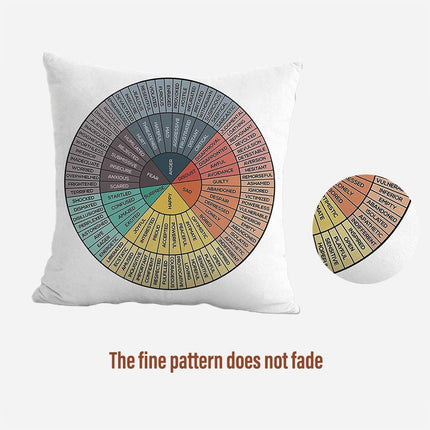 3PCS Emotion Wheel Decorative Pillowcase Sofa Cushion Cover for Bedroom Decor