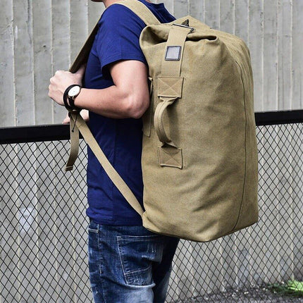 Large Capacity Travel Backpack for Men Outdoor Sports Bag Canvas Rucksack