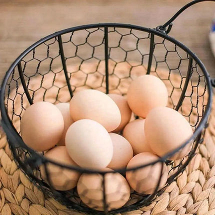 Egg Basket Fruit Storage Basket Blue Iron Basket Home Sundries Organiser Holder