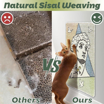 Sisal Cat Scratching Mat Wall Sticker Vertical Wear-resistant Claw Sharpening