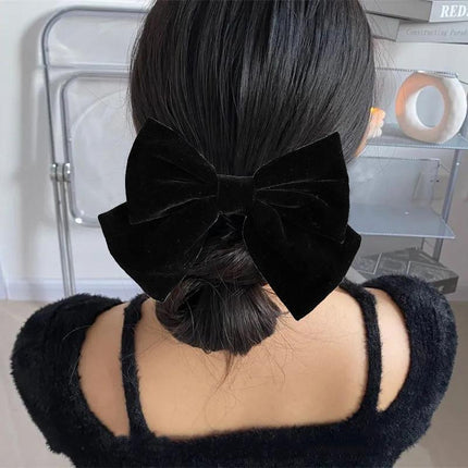Ornaments Korean Style Hair Clip Hair Clip Women Hair Pins Velvet Bow Barrettes - Aimall