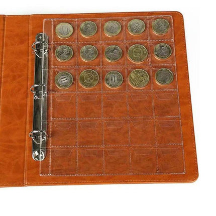 10PCS 30 Pockets Coin Holders Folder Pages Collection Album Storage Book Sleeve - Aimall