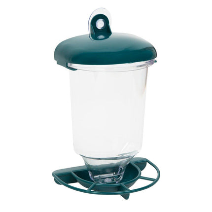 Clear Plastic Automatic Bird Feeder Suspended Suction Cup Feeder with Cover