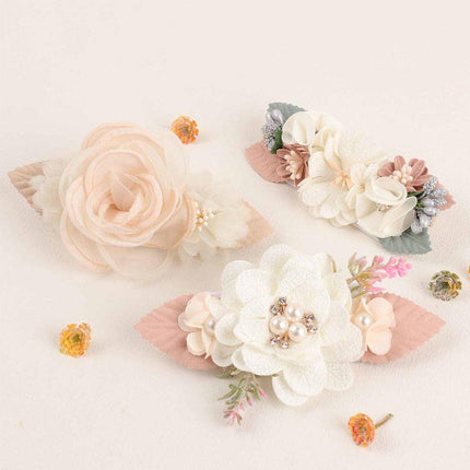 3X Baby Girl Cute Nylon Headband Flower Headwrap Elastic Turban Bows for Newborn